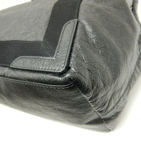 Balenciaga Navy Cabas Lambskin Black Tote Bag - Picture 5 of 7